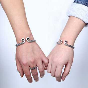 怡佳滢 明星同款情侣手镯含银手环紧箍咒手镯 泰银金箍棒手环 爱你一