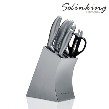 Solinking 德国高端正品套刀 不锈钢刀具组合 厨房刀架菜刀七件套
