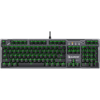 双飞燕（A4TECH）B770 血手幽灵机械键盘有线 光轴电竞游戏办公笔记本台式电脑键盘 单色背光 战场灰