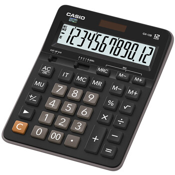 卡西欧(CASIO)GX-12B 商务计算器 超大型机 黑色经典款 卡西欧(CASIO)GX-12B 商务计算器 超大型机 黑色经典款