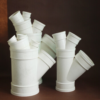 神斧 国标pvc管件 下水管道配件 50/75/110/160斜三通 斜三叉接头hw