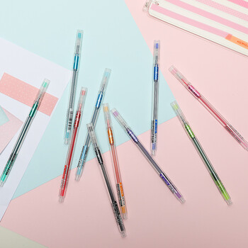 国誉(KOKUYO) 进口小清新学生中性笔·彩色速干·纤细款水笔签字笔 蓝绿0.4mm 1个装 WSG-PR301BG