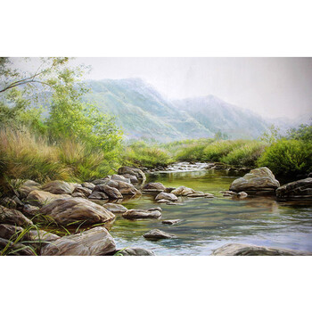 拍卖已结束06朝鲜画家金革《海浪》油画拍卖已结束06朝鲜画家崔浩