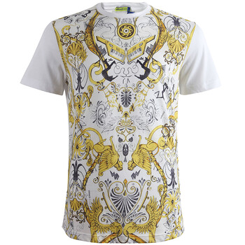 versace jeans 范思哲 男士白色棉质时尚印花短袖t恤 b3gnb770 36568
