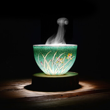 清彩 景德镇陶瓷主人杯 手绘粉彩古典小茶杯 品茗杯 纯手工绘画手握杯