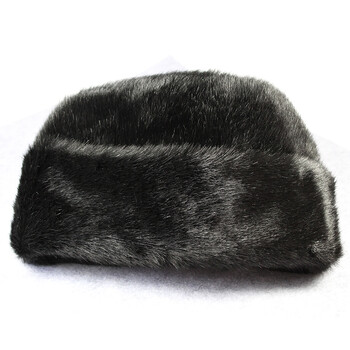 老头帽冬保暖帽中老年帽子老人帽风雪帽地主帽东北帽护耳 黑色地主帽