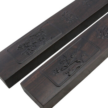 芬尚wf-zc-142文房四宝黑檀镇尺 梅兰竹菊浮雕镇尺 黑梓木镇纸精品礼盒一对装38*55*2.5cm 芬尚wf-zc-142文房四宝黑檀镇尺 梅兰竹菊浮雕镇尺 黑梓木镇纸精品礼盒一对装38*55*2.5cm