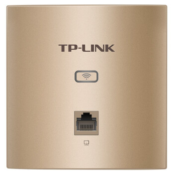 TP-LINK无线86型面板式AP 企业级酒店别墅wifi接入 POE/DC供电 AC管理 TL-AP450I-POE香槟金薄款