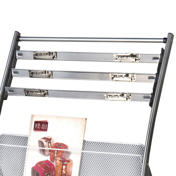 得力(deli)【超级爆款】得力(deli)四层商务夹条报纸架报刊架 图书馆书架报夹条 宣传展示架 高0.8米 9301 得力(deli)【超级爆款】得力(deli)四层商务夹条报纸架报刊架 图书馆书架报夹条 宣传展示架 高0.8米 9301