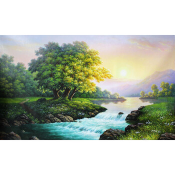 《海浪》油画拍卖已结束06朝鲜画家崔浩石《城墙外的冬天》水墨画