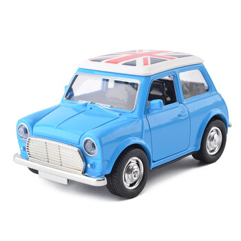 合金声光回力小汽车模型迷你巴士儿童玩具车q版甲壳虫 迷你 蓝色