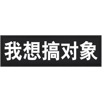 胸背带魔术贴字帖狗狗个性装饰字帖文字贴标我想搞对象小号适用xssm号