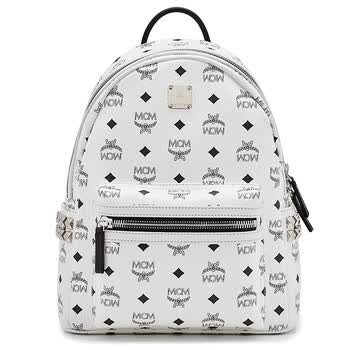 mcm 经典侧丁双肩包 白色中号mmk6sve37