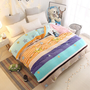 冬天珊瑚绒被套单件160 210被罩双人180x220x240秋冬 星空密语 200