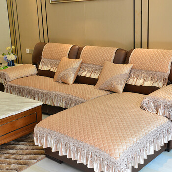 秋冬真皮沙发垫贵妃组合防滑欧式简约现代客厅皮沙发上的垫子整套