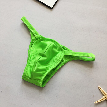 男士泳裤 纯色性感比基尼三角泳裤 日晒潜水温泉低腰丁字裤游泳裤