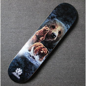 进口四轮双翘成人滑板板面zero/girl/plan b 白色 棕熊