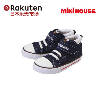 Mikihouse 帆布童鞋 附与Mikihouse Mizuno联名款对比