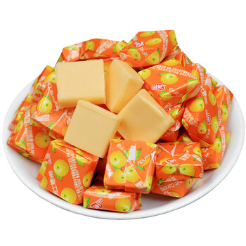 方块瑞士糖1000g香橙味 糖果散装批发混合水果味结婚喜糖零食