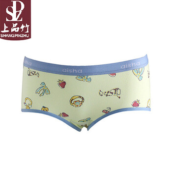 上品竹4条装女士内裤女内裤女莫代尔中低腰无痕平角裤印花女式内裤比纯棉好颜色随机4条装m 图片价格品牌报价 京东