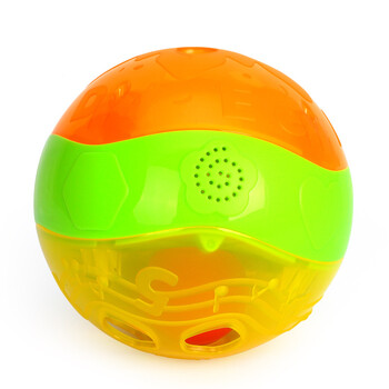 汇乐运动伸展转转球婴幼儿早教音乐灯光感应滚动学爬玩具宝宝益智玩具