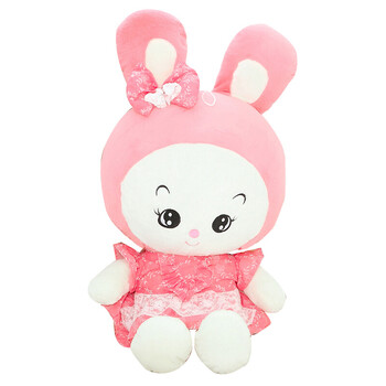 毛绒玩具 可爱粉色兔子玩偶创意公主裙流氓兔子公仔 公主兔粉色 90cm
