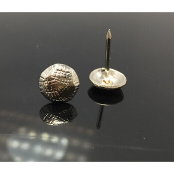 花钉方钉按钉古铜钉鼓钉图钉大头钉 11mm x17mm 银色龟纹钉(100个)