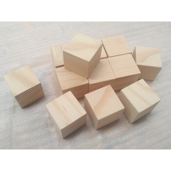 真石演绎(zhenshiyanyi)木方块 松木块木小木块 方木块 正方形木块