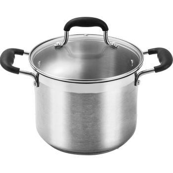 乐厨乐304不锈钢锅加厚复合底汤锅家用汤煲锅具电磁炉通用20cm高双耳