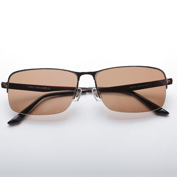 尚纯 男女款水晶石头镜 天然水晶 全国诚信单位 茶色 镜片3.9cm