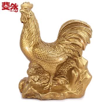 斐然 纯铜十二生肖摆件工艺品 招财铜鸡家居饰品客厅办公室装饰品礼品