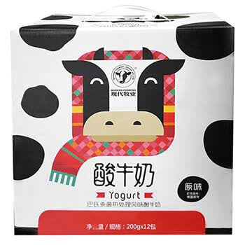 现代牧业modern farming常温酸奶200g*12风味酸牛奶 保质到今年5月20