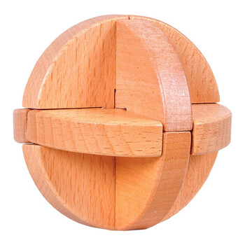 木制玩具古典玩具榉木孔明锁大号孔明锁鲁班锁圆球六通 榉木大号鲁班