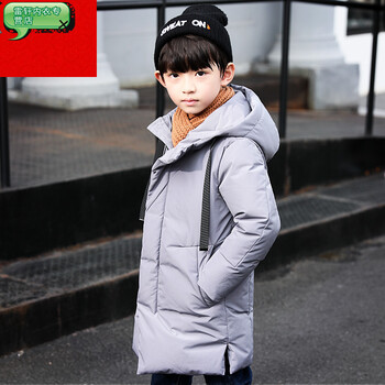京东新品童装男童羽绒服中长款2018新款韩版冬季儿童反季加厚白鸭绒