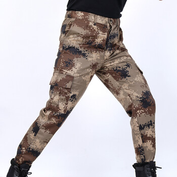 冬季07荒漠加厚款迷彩男战术裤工装裤 户外军迷服饰作训裤多口袋宽松
