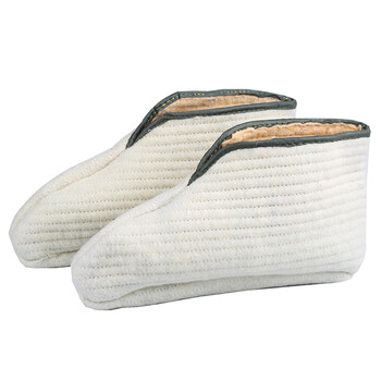 冬季保暖毡袜水鞋专用男士中筒加绒加厚羊毛毡袜冷库东北矿工qg 浅