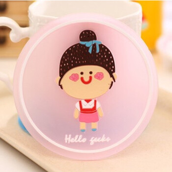 创意罗马尼动物欧式硅胶杯垫可爱卡通碗垫半透明圆形隔热防滑垫 包包