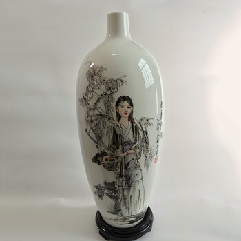 拍卖已结束06赖颖秦 省陶瓷艺术大师 釉下五彩 手签版《秋趣-秋韵》