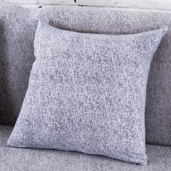 壹零 弹力印花50*50抱枕套靠垫套靠背皮子 马卡龙灰 50*50抱枕含芯