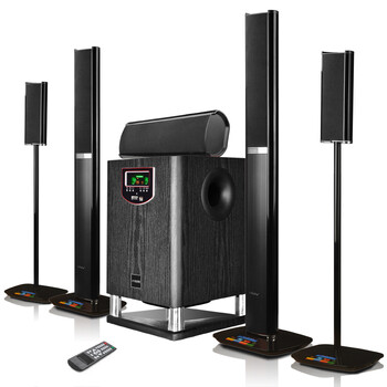 1音响套装 无线蓝牙光纤同轴数字功放机客厅电视音箱 黑色豪华版