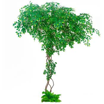 仿真树叶树枝室内客厅墙面绿植假花装饰假树藤条藤蔓植物造景 拼色