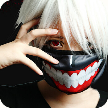 东京食尸鬼口罩金木研 面具cos口罩面罩 动漫周边 漫展 带拉链 口罩