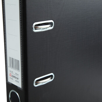 齐心（COMIX） 2寸加厚欧式快劳夹A4文件夹带孔资料夹两孔活页夹背宽55mm容纸宽度35mm黑色 办公文具A105N