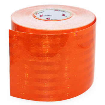 3M 油罐车反光橙色胶带 化学品危险品车身贴胶带 安全醒目标识车贴 107厘米