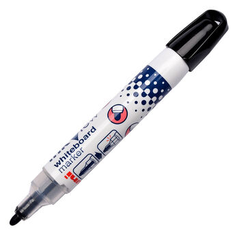 uni三菱可擦白板记号笔 PWB-202办公文具儿童记号笔 1.8mm-2.2mm黑色12支装