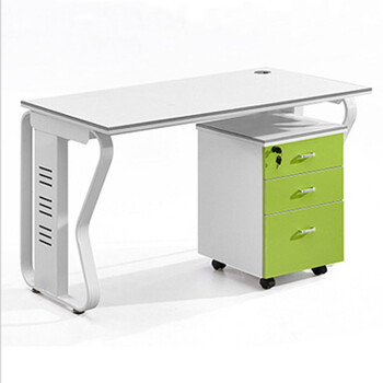 伦氏 简约屏风办公桌架 职员办公桌4人位 员工电脑办公桌椅 单人位