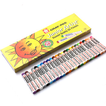 日本进口sakura樱花牌油画棒 可水洗绘图画笔 儿童无毒软蜡笔 彩色