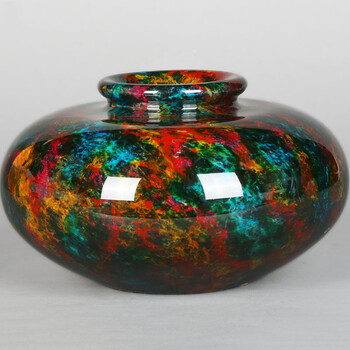 上善若水(sanstyle)玉石七彩玉花瓶摆件家居装饰品商务礼品工艺品5036