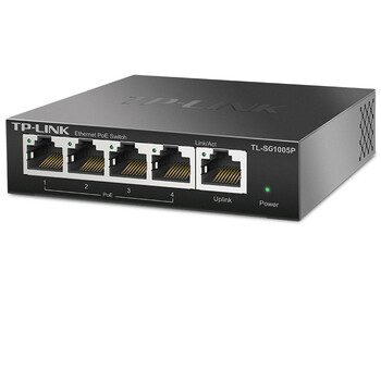 普联（TP-LINK） 5口千兆PoE交换机 4口PoE非网管交换机 监控网络网线分线器 企业级交换器 分流器 TL-SG1005P