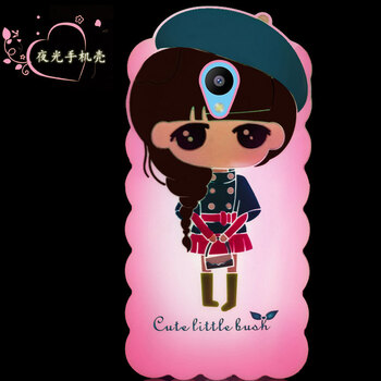 0英寸/m578m手机套m2硅胶青年良品挂绳 荧光粉风衣--夜光版